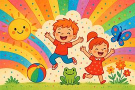 Spielen in einem Traum aus Farben von Michar Peppenster