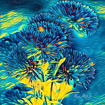 Starry Starry Night Flowers by Martin Melis