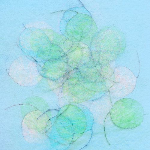 Silberblatt mit zartem Grün von Claudia Gründler