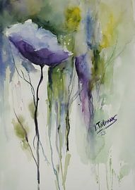 Purple Poppy by Rita Tielemans Kunst