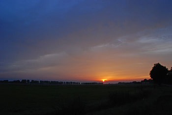 opkomende zon 