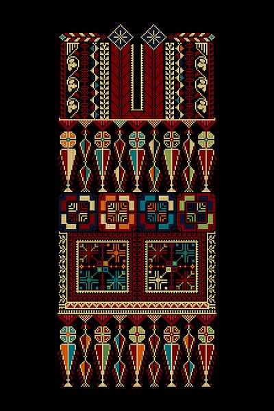 Tatreez ornament sjabloon 57 van Richard Laschon