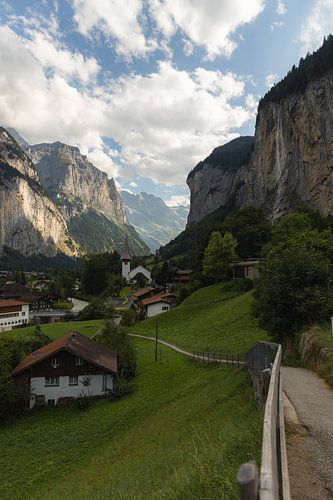 The beautiful village of Lauterbrunnen in Switzerland