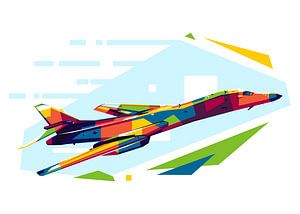 B-1B Lancer in WPAP Illustratie van Lintang Wicaksono