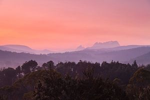 Tasmanië Cradle Valley Zonsopgang - Nationaal Park - van Jiri Viehmann