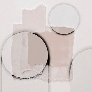 Gentle minimalism in circle shapes Blush by Mad Dog Art