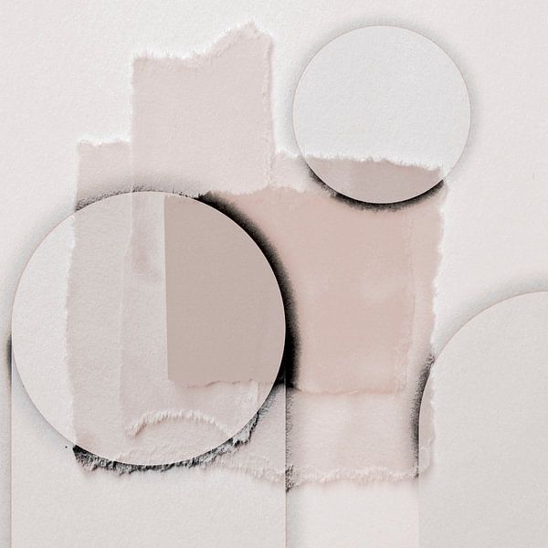 Sanfter Minimalismus in Kreis Formen Blush von Mad Dog Art