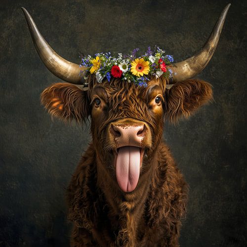 Décoration florale et personnalité de la vache