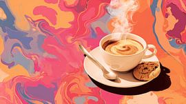 Coffee or Cappuccino abstract illustration