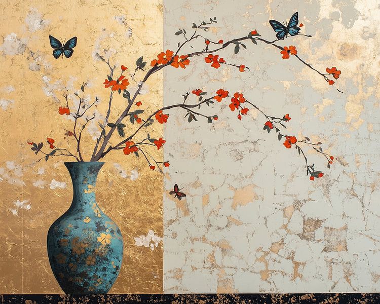 Stilleven met Vlinders van Blikvanger Schilderijen
