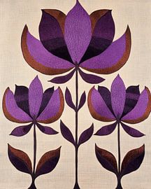 Retro Flowers Print 4 by Kunstkabinet