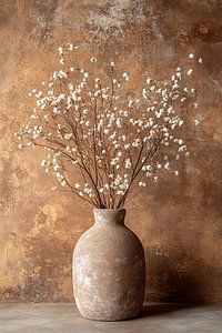 Stilvolle Blumenvase mit rustikalem Look