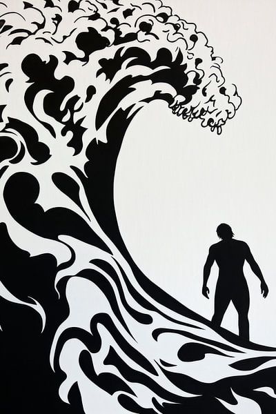 Golf en mens van Poster Art Shop