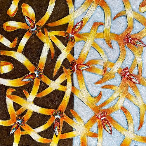 Bloemig schilderij Distel