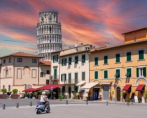 Stadsgezicht van Pisa met toren in het centrum van Animaflora PicsStock