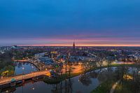 View from the Oldehove  in Leeuwarden at Night 
