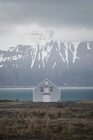 Blauw huis in Husavik