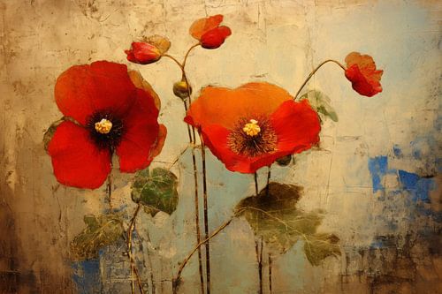 Poppies in warm shades of colour by Studio Allee