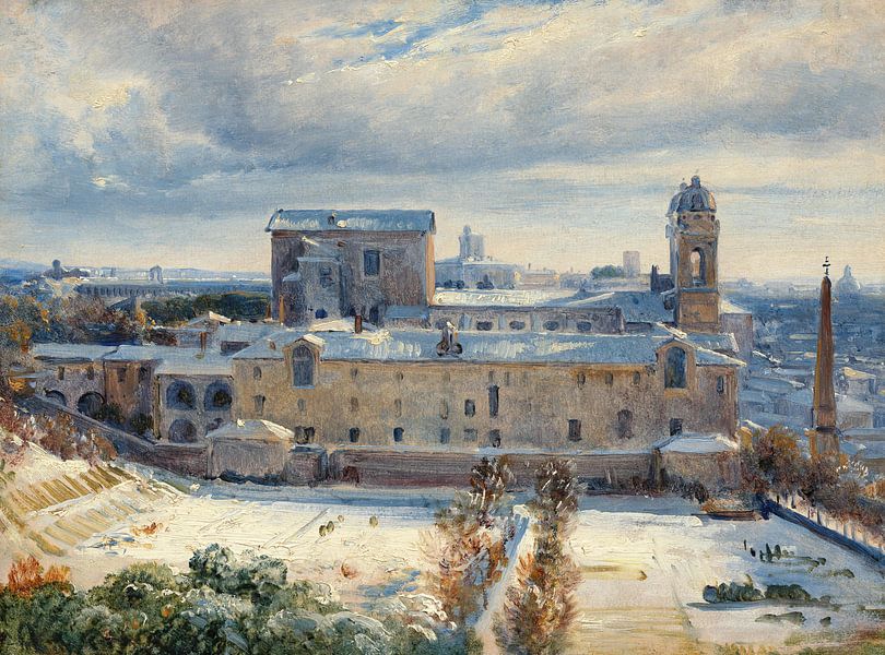 André Giroux~Heilige Dreifaltigkeit der Berge im Schnee von finemasterpiece