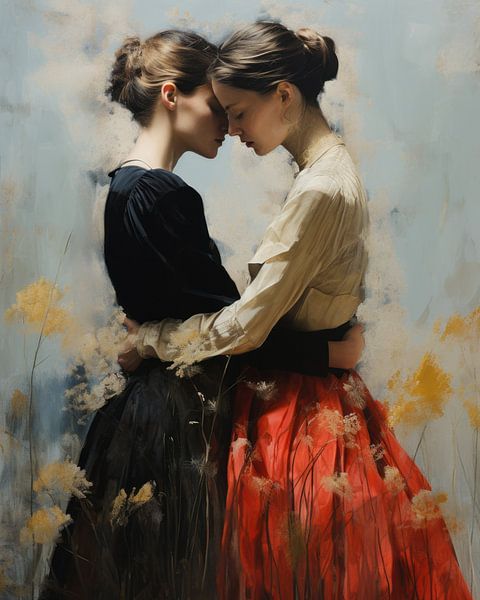 Portrait "Beautiful love" by Carla Van Iersel