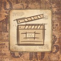 Clapet de film, art vintage pour cinéastes : acteurs, réalisateurs, cameramen