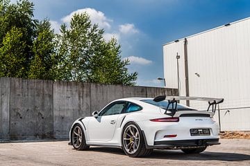 Prachtige witte Porsche 911 GT3 RS van Bas Fransen