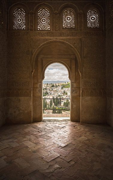 Alhambra Moorish Window and Decoration Granada by Rudolfo Dalamicio