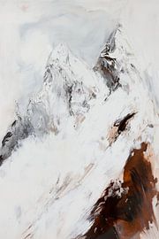 Schneebedeckte Berglandschaft von Poster Art Shop