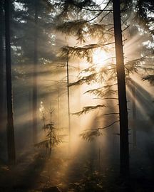 Sonnenaufgang im Wald