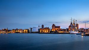 Abend in Stralsund, Deutschland
