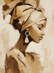Afrikanische Frau mit Kopftuch