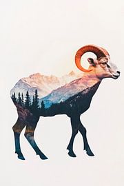 Berglandschaft im Bock von Poster Art Shop