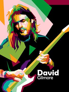 David Gilmour in popartportretten van miru arts