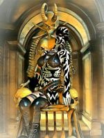 Peinture numérique du sphinx mystique