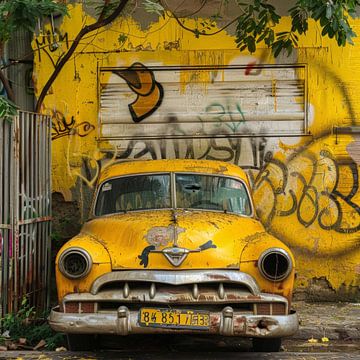 Yellow oldtimer duck van NH_ART