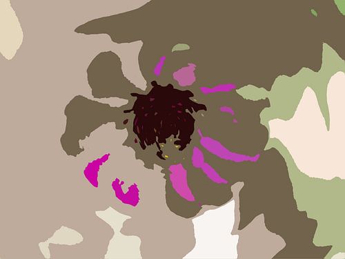 Fleur abstraite. manipulée numériquement.