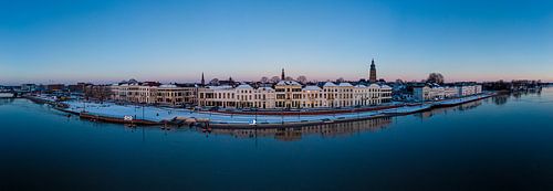 Sneeuw op de boulevard van Hanzestad Zutphen