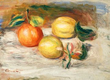 Citrons et orange, nature morte, Renoir (1913)