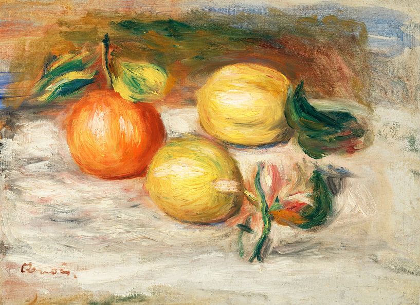 Lemons and orange, still life, Renoir (1913) by Atelier Liesjes