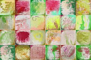 Collage mit gelben und grünen