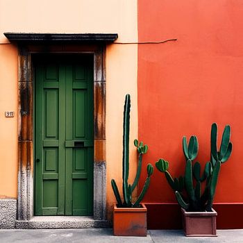 Scène de rue mexicaine colorée