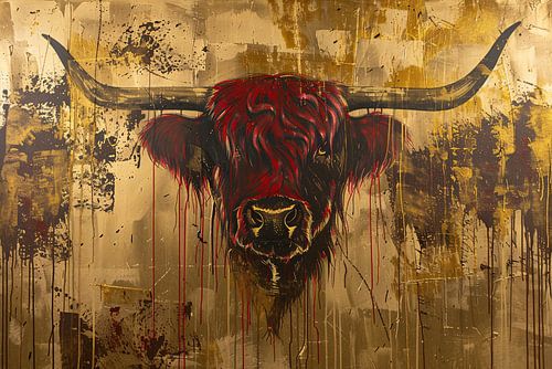 Schotse hooglander in moderne kleuren