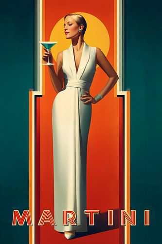 Martini in Art Deco style