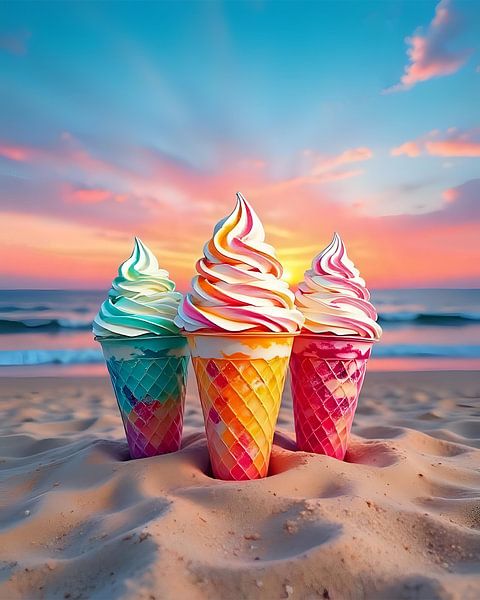 Icy seduction at sunset by Jean Pierre