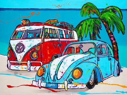 Volkswagens op het strand