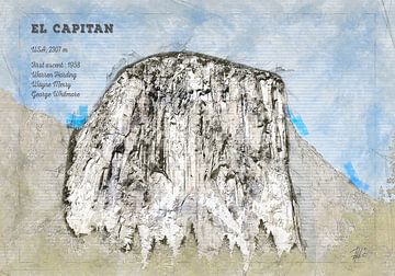 El Capitan, Yosemite, USA van Theodor Decker