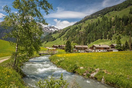 Villgratenbach in Innervillgraten in het Villgratental