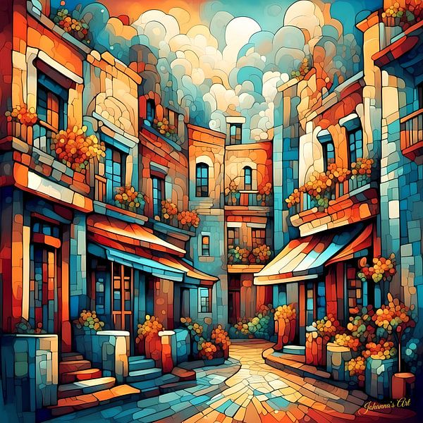 Verborgene Erzählungen - Abstrakte Straßenkunst 6 von Johannas Art Creations