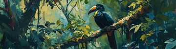 Peinture d'un toucan sur Kunst Kriebels