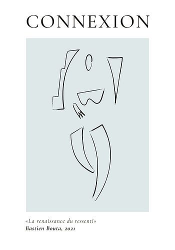 Affiche d'art minimaliste et abstrait -  Connexion
